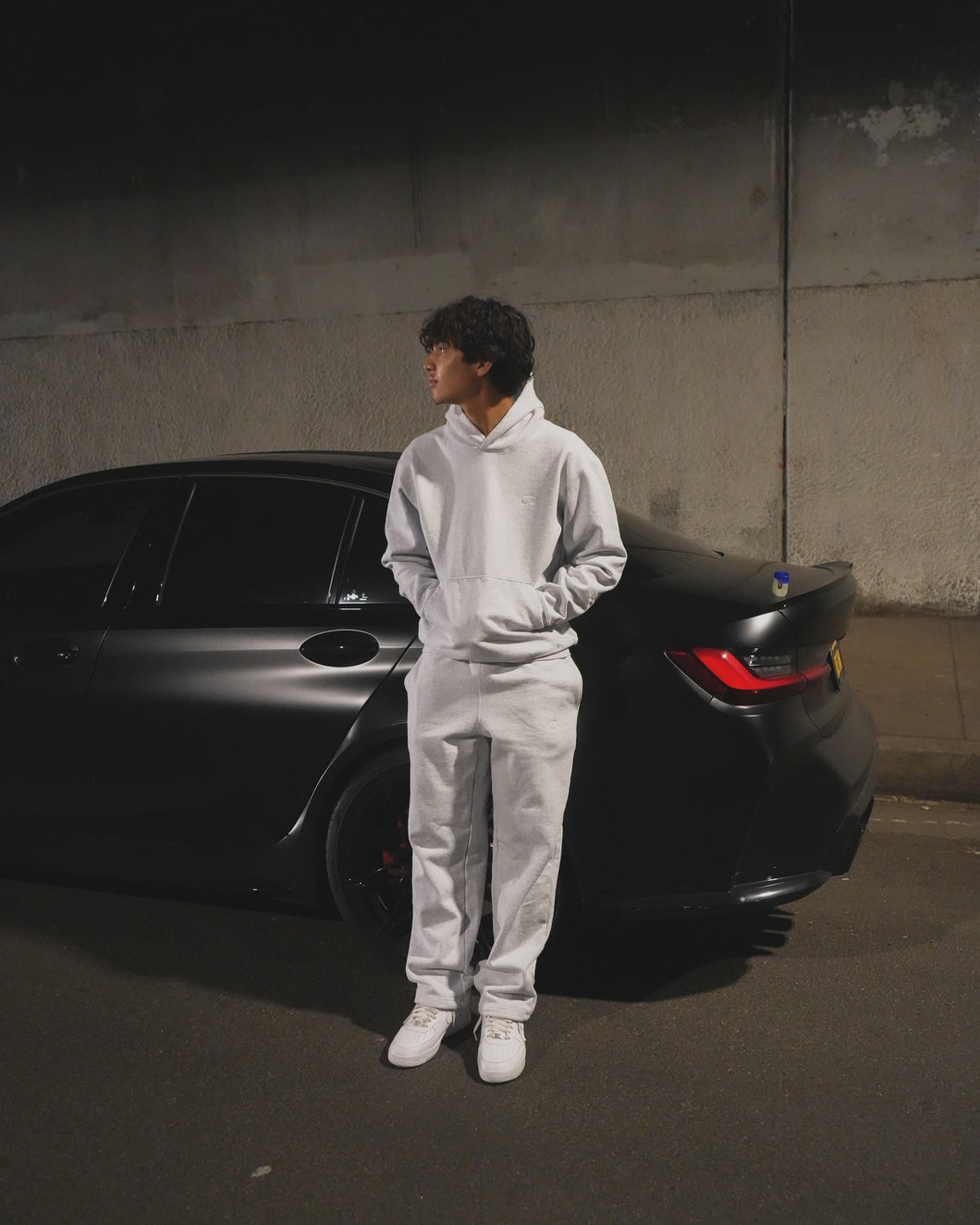 Ash Grey Script Sweats